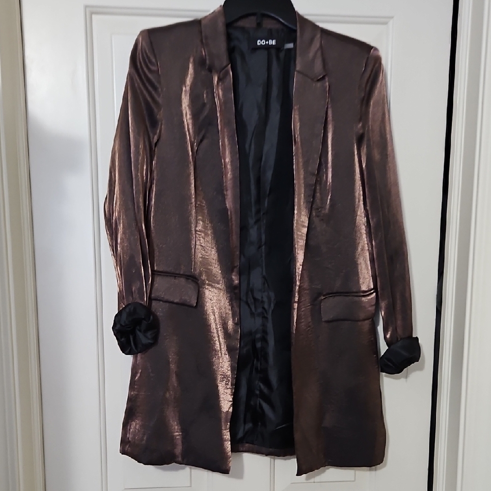 DO+BE Women's Metallic Brown Blazer